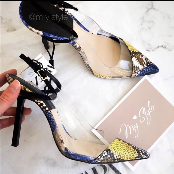 stilettos animal print zara